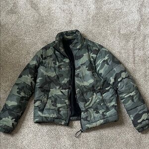 Forever 21 Camouflage Puffer Jacket